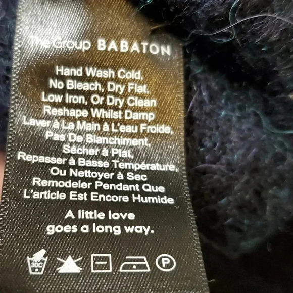 Babaton Aritzia Alpaca Wool  Blend Turtleneck Boxy Oversized Boho sz Small - Picture 8 of 16